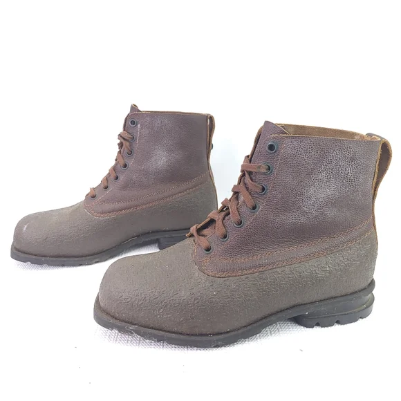Vintage Varnamo 1971 Military Swedish Army Combat Boots Rubber Size 265 US 9-9.5